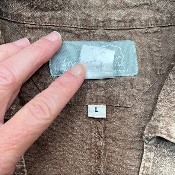 Inca Cottons Frost Brown Blouse - Picture 5 of 10